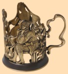 Подстаканник эксклюзивный Каменный цветок (литьё)