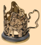 Подстаканник эксклюзивный Каменный цветок (литьё)