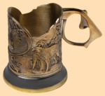 Подстаканник эксклюзивный Охота на кабана №3 (литьё)