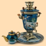 Набор электрический Зимняя деревушка рюмка (4л)