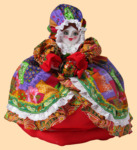 Баба на чайник для самовара Хозяюшка ситцевый лоскуток