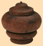 Ручка на крышку для самовара диаметром 20 мм (деревянная, филигранная, тёмная)