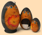 Матрёшка Ёжик с яблоком (3 места)
