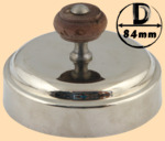 Тушилка, колпачок для самоварной трубы 84 мм (никелированная латунь, покрытие не боится воды, модель №2)