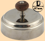 Тушилка, колпачок для самоварной трубы 87 мм (никелированная латунь, покрытие не боится воды, модель №2)