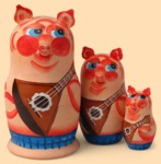 Матрёшка Поросёнок (3 места)