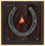 Подкова знак зодиака Овен с клеймом (ключница)