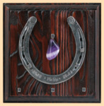 Подкова знак зодиака Рыба с клеймом (ключница)