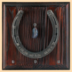 Подкова знак зодиака Рак с клеймом (ключница)