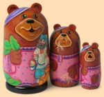 Матрёшка Мужик и медведь (3 места)