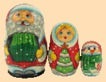 Матрёшка Дед Мороз с гармошкой (3 места)