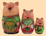 Матрёшка Свинка с корзинкой (3 места)
