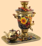 Набор электрический Цветочный на золотом рюмка (4л)