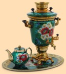 Набор электрический Маки и ромашки на зелёном рюмка (4л)