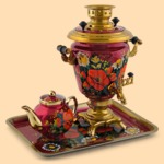 Набор электрический Маки и клубника на красном №2 (3л)