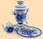 Набор электрический Гжель Презент (форма рюмки, 3л)