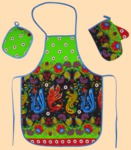 Кухонный набор Жар-птица чёрная 3-х предметный