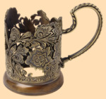 Подстаканник эксклюзивный Хохлома (литьё)