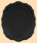 Заготовка-поднос под роспись из металла (форма овал, 17 на 21 см)