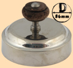 Тушилка, колпачок для самоварной трубы 86 мм (никелированная латунь, покрытие не боится воды, модель №2)