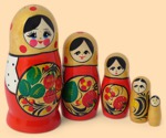 (УЦ) Матрёшка Хохлома красная (5 мест)