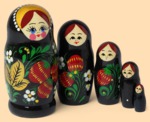 (УЦ) Матрёшка Клубничка хохлома (5 мест, малая)