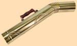 Труба для самовара 78 мм Гармошка деревянная ручка (полированная латунь)