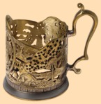 Подстаканник эксклюзивный Знак Зодиака - Дева №2 (24 августа - 23 сентября, литьё)