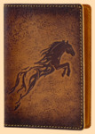 Обложка на паспорт Огненный конь (кожа)
