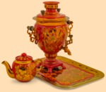 Набор электрический Хохлома Красные цветы (форма жёлудя, 3л)