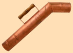 Труба для самовара 65 мм деревянная ручка из дуба (медная)
