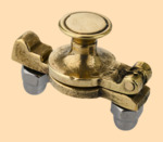 Паровичок двойной Ретро №1 (на двух креплениях с колпачковой гайкой, полированная латунь)