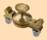 Паровичок двойной Ретро №2 (на двух креплениях с колпачковой гайкой, латунь)