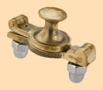 Паровичок двойной Ретро №3 (на двух креплениях с колпачковой гайкой, латунь)