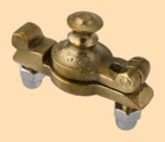 Паровичок двойной Ретро №4 (на двух креплениях с колпачковой гайкой, латунь)