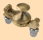 Паровичок двойной Ретро №6 (на двух креплениях с колпачковой гайкой, латунь)