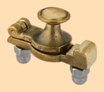 Паровичок двойной Ретро №7 (на двух креплениях с колпачковой гайкой, латунь)