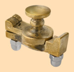 Паровичок двойной Ретро №9 (на двух креплениях с колпачковой гайкой, латунь)