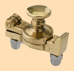 Паровичок двойной Ретро №9 (на двух креплениях с колпачковой гайкой, полированная латунь)