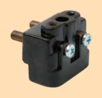 Клемная колодка самоварная из Карболита чёрная (модель №1, для овальной вилки)