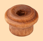 Ручка на краник (верток) для самовара Барская Коричневая диаметром 20 мм (деревянная)