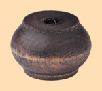 Ручка на крышку для самовара Купеческая Чёрная диаметром 25 мм (деревянная)