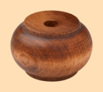 Ручка на крышку для самовара Купеческая Коричневая диаметром 35 мм (деревянная)