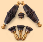 Комплект ручек Барский модель №4Ч для жарового самовара (деревянные, чёрный цвет ручек)