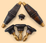 Комплект ручек Барский модель №10Ч для жарового самовара (деревянные, чёрный цвет ручек)