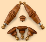 Комплект ручек Барский модель №11К для жарового самовара (деревянные, коричневый цвет ручек)