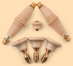 Комплект ручек Барский модель №10Н для жарового самовара (деревянные, натуральный цвет ручек)