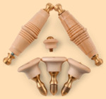 Комплект ручек Барский модель №12Н для жарового самовара (деревянные, натуральный цвет ручек)