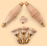 Комплект ручек Барский модель №2Н для жарового самовара (деревянные, натуральный цвет ручек)