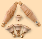 Комплект ручек Барский модель №5Н для жарового самовара (деревянные, натуральный цвет ручек)